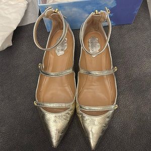 Aquazzura Light Gold Flats